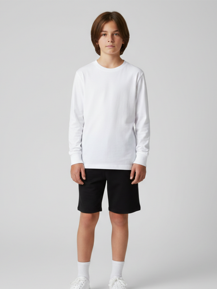 Kids T-Shirt, Long Sleeve with Cuff, Crewneck