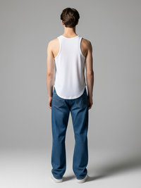 Tank Top, with Curved Hem and Low Armhole