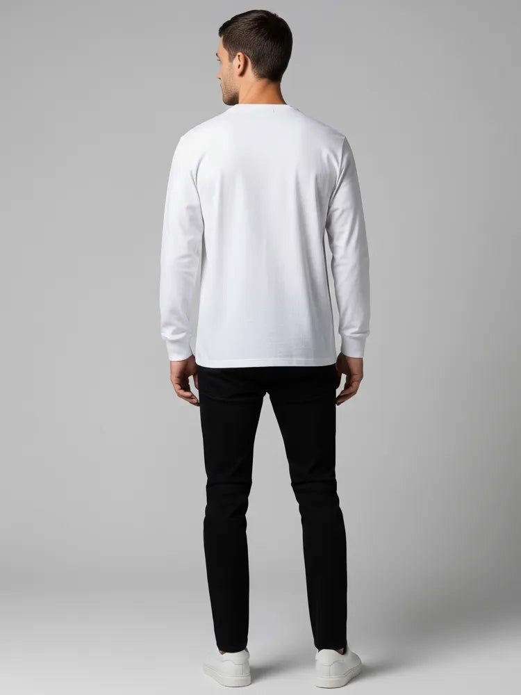 Regular Fit T-Shirt, Long Sleeve with Cuff, Crewneck