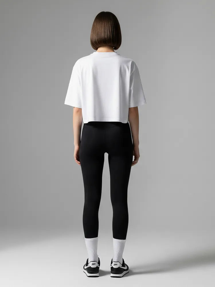 Oversize Crop T-Shirt, Short Sleeve