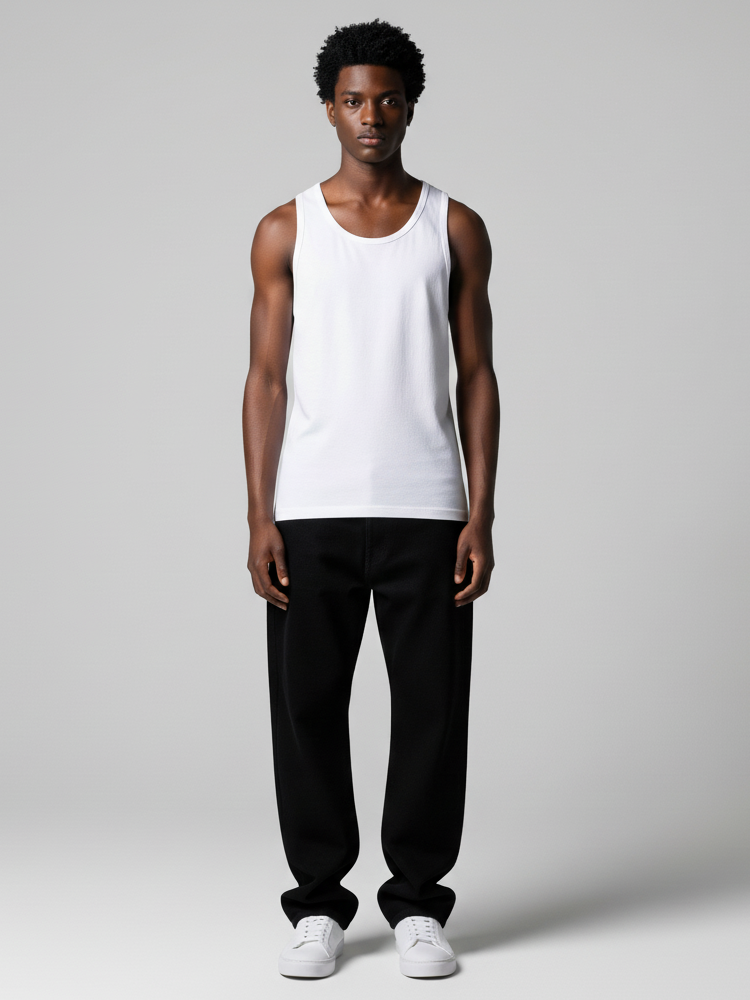 Tank Top with Low Armhole and straight hem