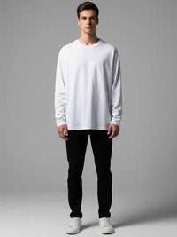 Loose Fit T-Shirt, Long Sleeve with Cuff
