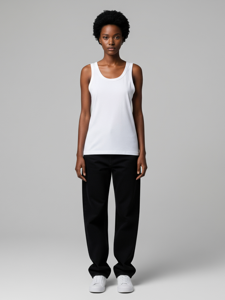 Tank Top with Low Armhole and straight hem