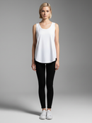 Tank Top, with Curved Hem and Low Armhole