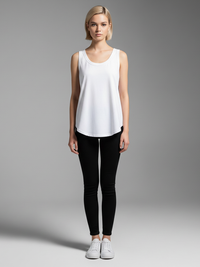 Tank Top, with Curved Hem and Low Armhole