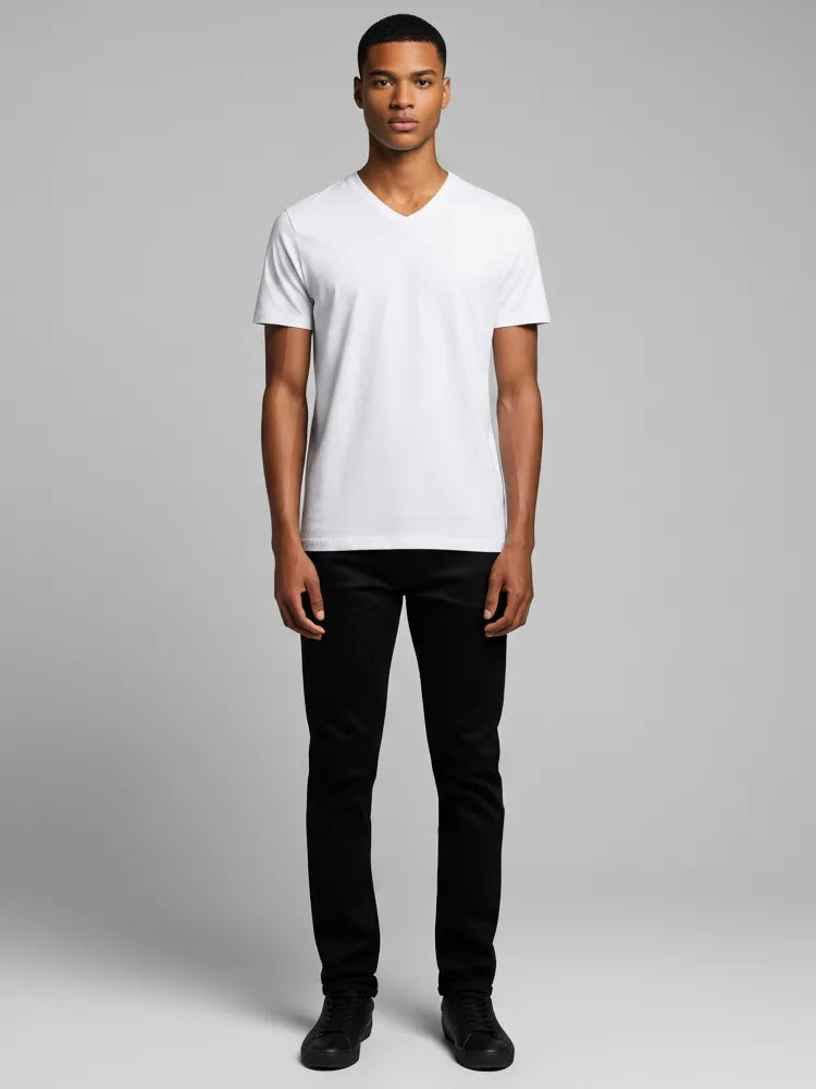 Regular Fit T-Shirt, Short Sleeve, V-Neck