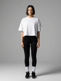 Oversize Crop T-Shirt, Short Sleeve