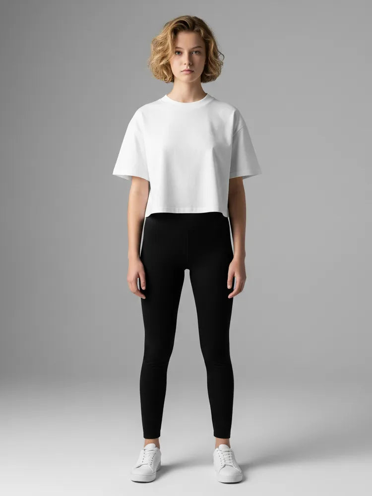 Boxy Women’s T-Shirt with Curved Hem