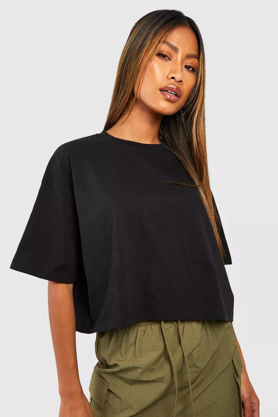 Oversize Crop Short Sleeve T-Shirt