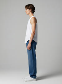 Tank Top, with Curved Hem and Low Armhole