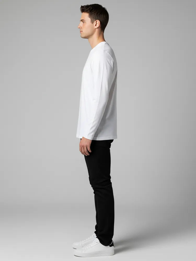 Regular Fit T-Shirt, Long Sleeve, Crewneck