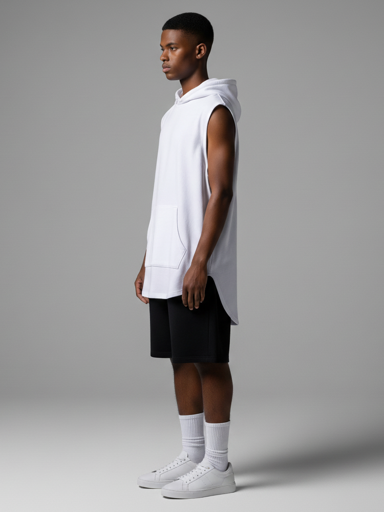 Tank Top with Hoodie and Front Pocket