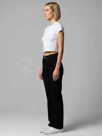 Women´s Fitted Crop Top with Cap Sleeve