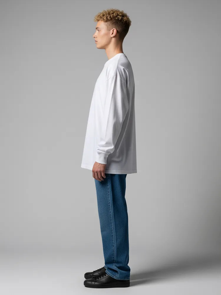 Oversize Fit T-Shirt, Long Sleeve with Cuff