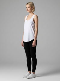 Tank Top, with Curved Hem and Low Armhole