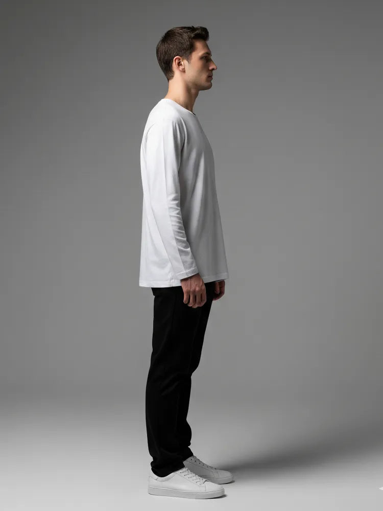 Loose Fit T-Shirt, Long Sleeve with Cuff