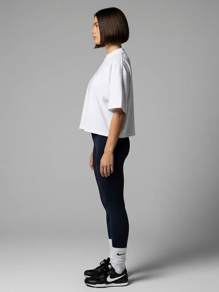 Oversize Crop T-Shirt, Short Sleeve